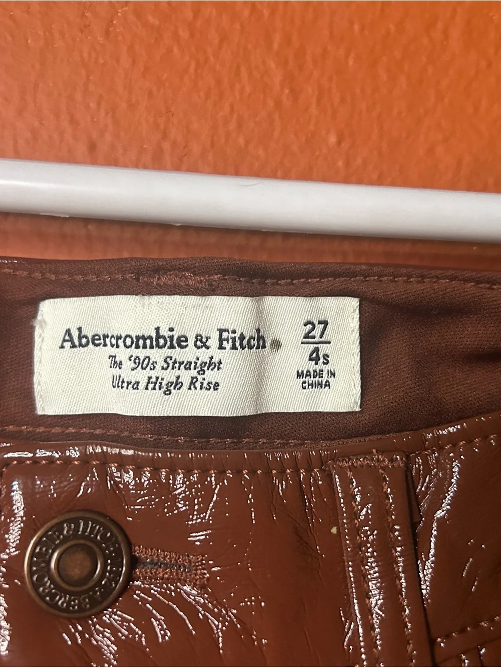 Abercrombie & Fitch Brown Glossy woman’s Pants - Picture 3 of 5
